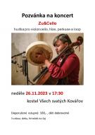 Pozvánka na koncert Zu&Cello 1