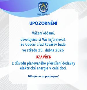 OÚ Kovářov_uzavření
